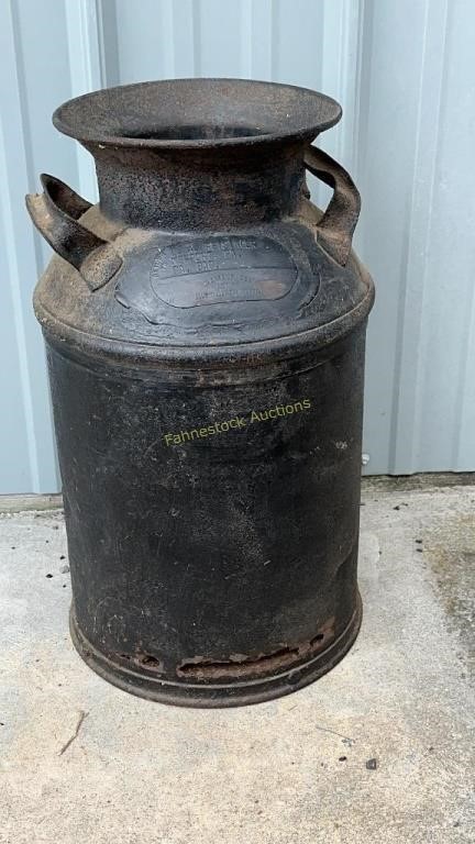 L A Reisinger Newport PA milk can