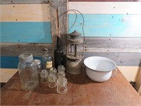 VINTAGE LANTERN & WASH BASIN