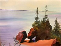 Oil on canvas, the rocks, Hopewell Cape