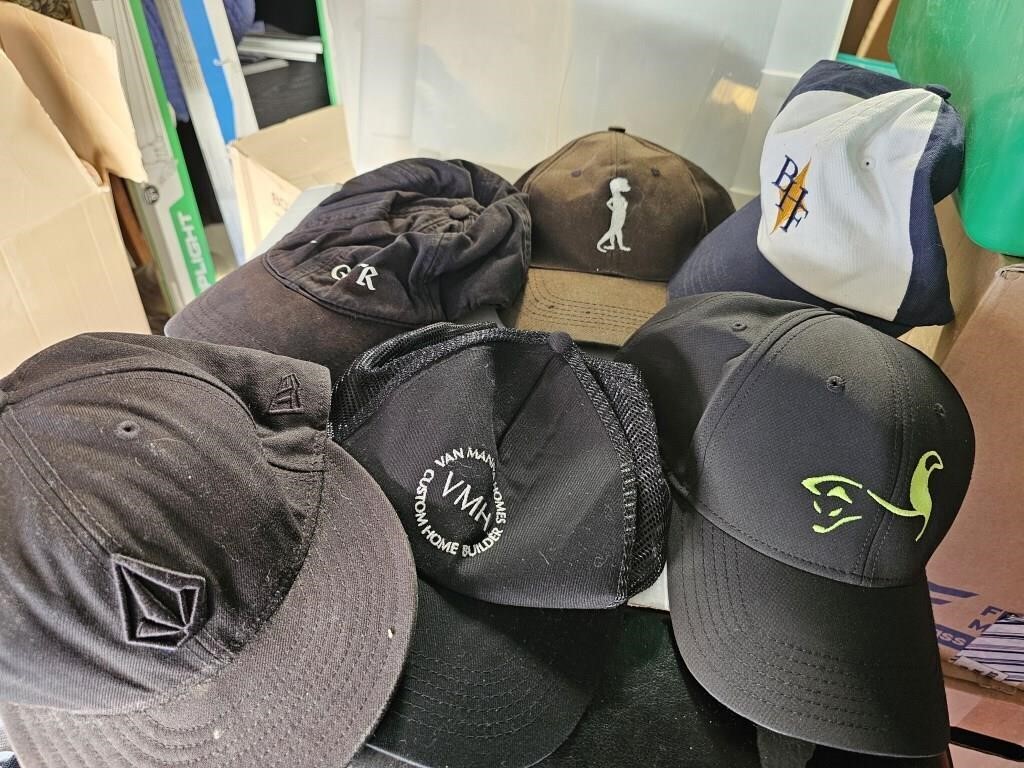 Group of baseball caps