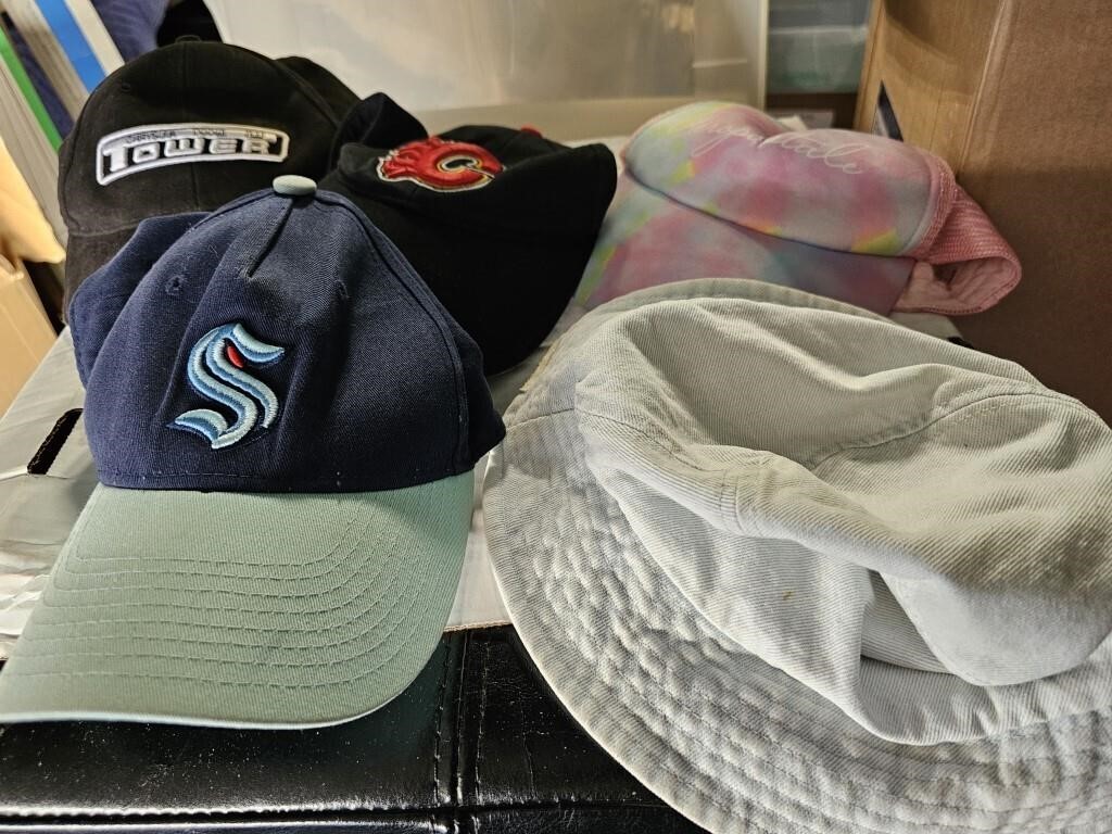 Group of baseball caps