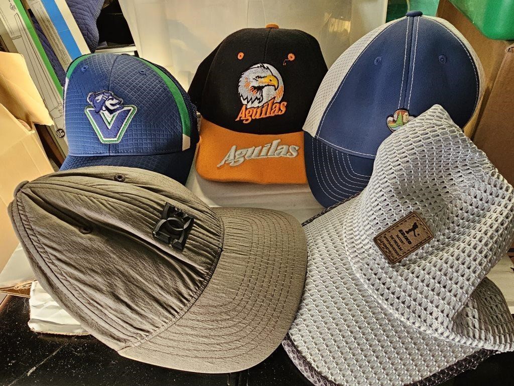 Group of baseball caps