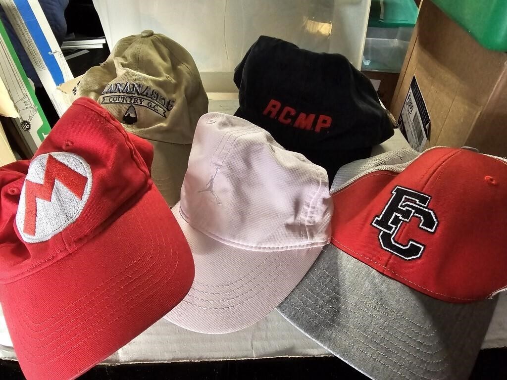 Group of baseball caps