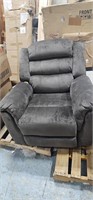 HEATED SWIVEL UPHOLSTERED RECLINER -NOTE