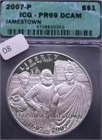 2007 P ICG PF60 DC SILVER EAGLE