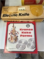 Electric knife, cake molds