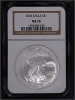 2006 $1 American Silver Eagle NGC MS70 Perfect!