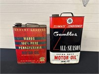 Gambles & Wards Oil Cans