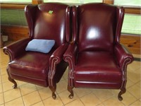 2 leather style chairs