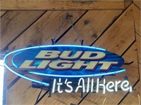 Bud Light It's All Here Lighted Sign (works)