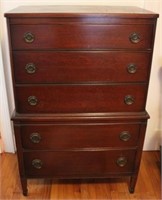 Mahogany chest on chest, 52 x 32 x 19