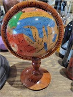 Wooden Globe Of Aruba