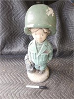 Vintage Concrete GI lawn statue