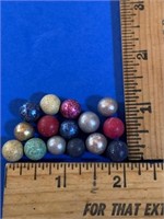 15 mini clay marbles
