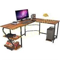 Zacharias L Shaped And Corner Desk Brown