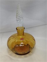 Vintage Italian Amber Optic Twisted Glass