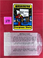 Vtg. Collectible Washington EvergreenState Sticker