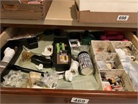 Contents of cabinet drawer