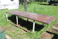 Metal Work Bench 10'1" x 38" x 32"