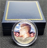 1968 Colorized Kennedy Half Dollar w/ Case