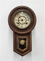 SEIKOSHA CLOCK  1917 - WORKS- 17" T X 9.5" W X 4.5