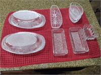 Crystal Silverware Holders & Butter Dishes