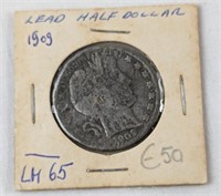 1909 USA LEAD HALF DOLLAR