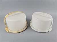 2 Vintage Tupperware Cake Carriers