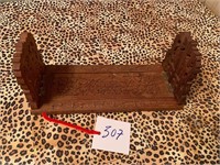 ANTIQUE WOOD BOOK ENDS MOVABLE