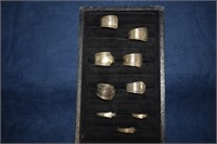 Nine Silverplate Spoon Rings
