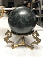 Green natural stone decorative ball