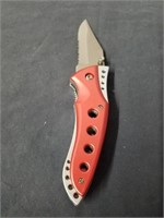 New 4.5 inch red fin II ABS clip pocket knife
