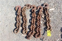 Single Hook Rigging Chains, 1-1/8" x 2'