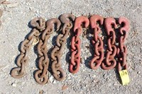 Single Hook Rigging Chains, 1-1/8" x 2'