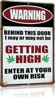Funny Weed Decor Vintage Marijuana Metal Sign