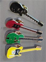 4 PC Guitar pins collection
