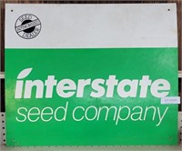 HEAVY PLASTIC INTERSTATE SEED CO. SIGN