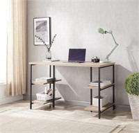 Modern Desk  47 Inch  4-Layer Storage Rack (Grey)