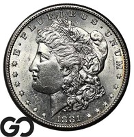 1881-S Morgan Silver Dollar, Near Gem BU++/Gem BU