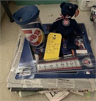 Cubs Rain Gauge, Cup, Bear, & Lg Stack Emphora