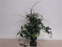 Plastic Vase & Artificial Flower Vase is 11 1/2"