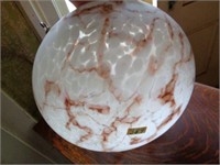 Splatter Glass Shade Approx 14" with 3 Hooks