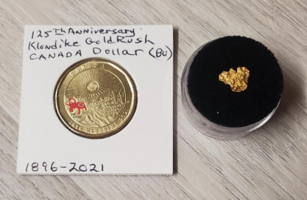 Alaska Gold Rush Nugget & Coin #1