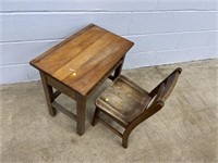 Small Wooden School Desk