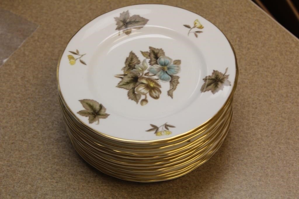 Set of 13 Royal Worcester "Dorchester" Plates