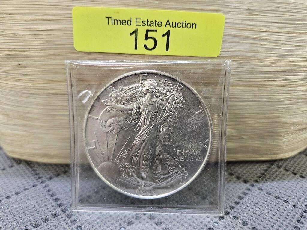 1993 AMERICAN SILVER EAGLE, UNC