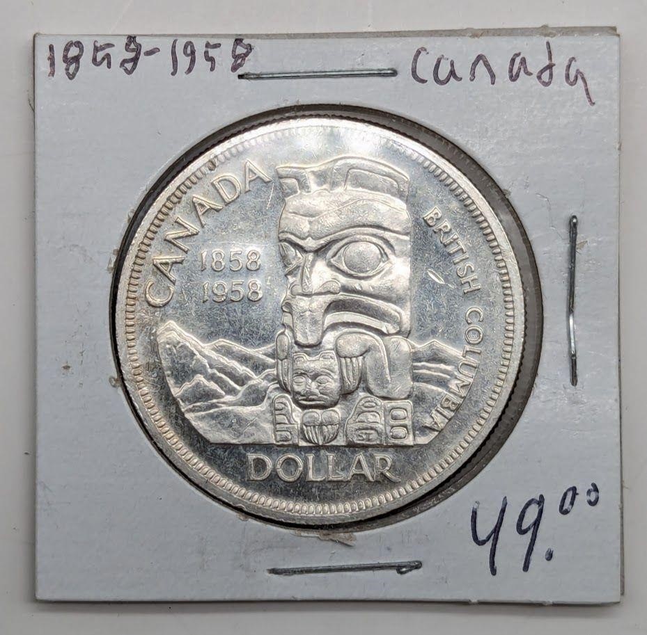 1858-1958 Canadian Silver Dollar Coin