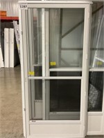 36" RH Half View Storm Door in White