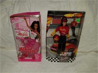 Lot of Collectible Barbies Nascar Jello