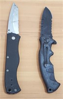 (2) Folding Lock Blade Knives